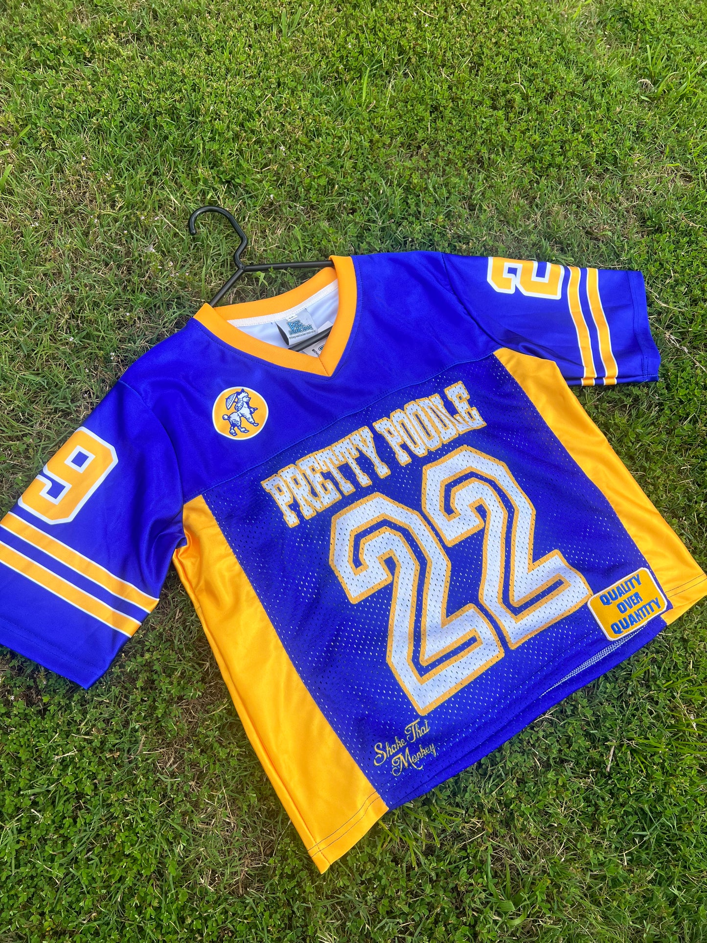 Pretty Poodle Cropped Football Jersey Pre Order